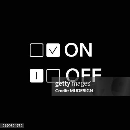 Check Mark Icon Set Vector Design. On Off button Check Mark Icon Set Vector Design. On Off button