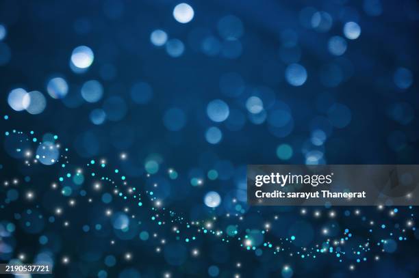abstract blue bokeh background dreamy blue lights mystic sparkle ocean of stars blue light fantasy twinkling blue bokeh ethereal glow stardust dreams shimmering nightscape celestial blues whispers of light - espírito natalino imagens e fotografias de stock