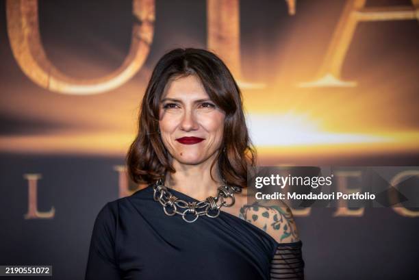 Italian singer Elisa attends the Italian premiere photocall of Mufasa: lion king, at Tenoha. Milan , December 17th, 2024