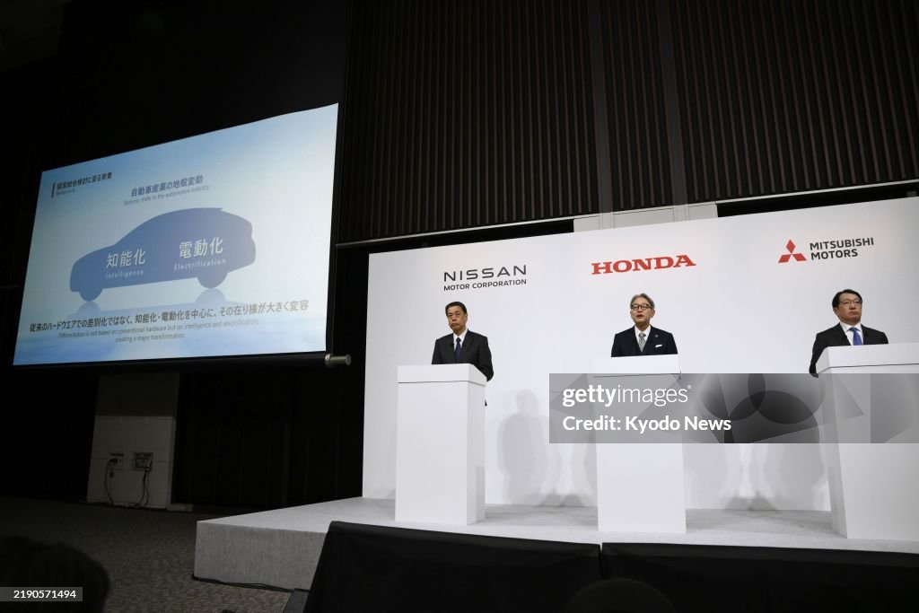 Nissan, Honda, Mitsubishi automakers' joint press conference