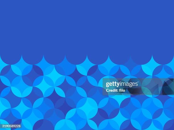 modern wave overlap pattern background - swimming pool water background stock illustrations