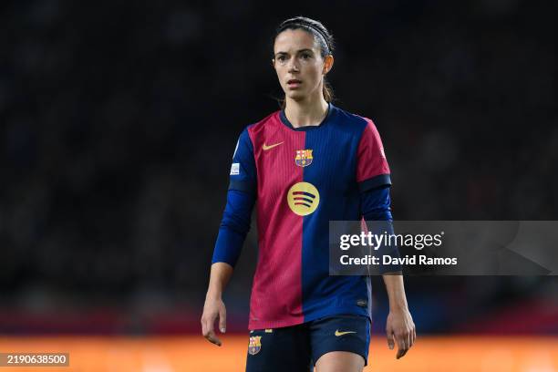 Aitana Bonmati of FC Barcelona looks on during the UEFA Women's Champions League match between FC Barcelona and Manchester City at Estadi Olimpic...