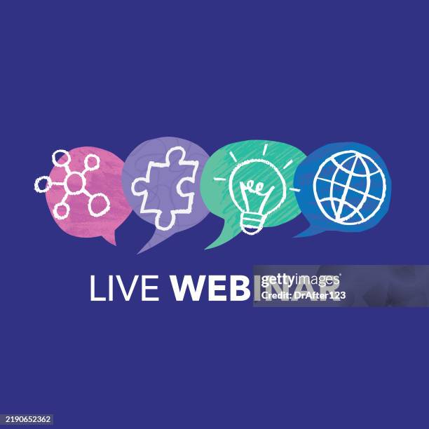 live webinar - webinar stock illustrations