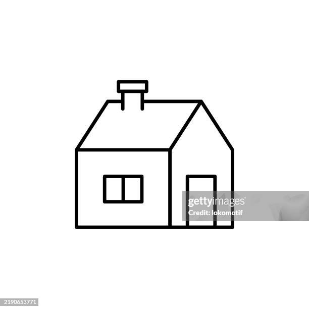 home line icon with editable stroke. the icon is suitable for web design, mobile apps, ui, ux, and gui design. - small changes stock illustrations