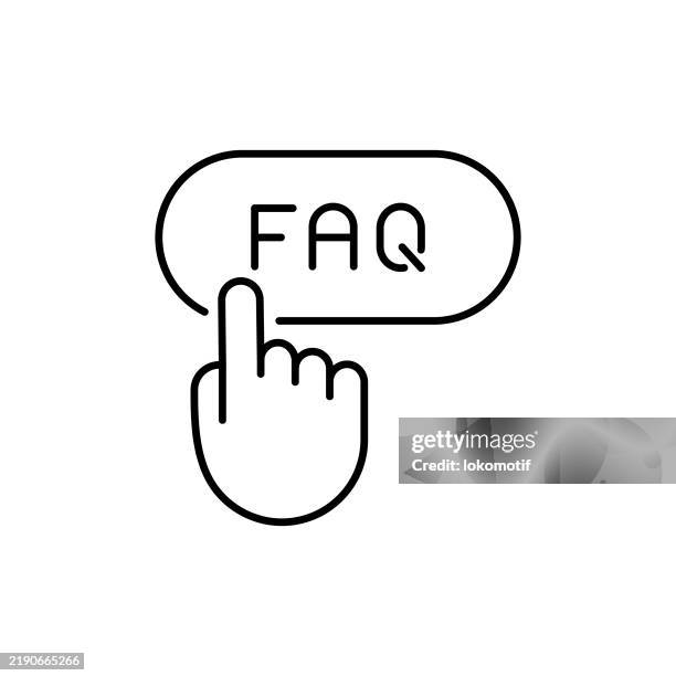 faq line icon with editable stroke. the icon is suitable for web design, mobile apps, ui, ux, and gui design. - question mark icon editable stock illustrations