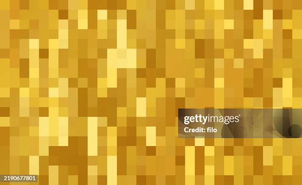 gold modern pixel abstract background - pixel explosion stock illustrations