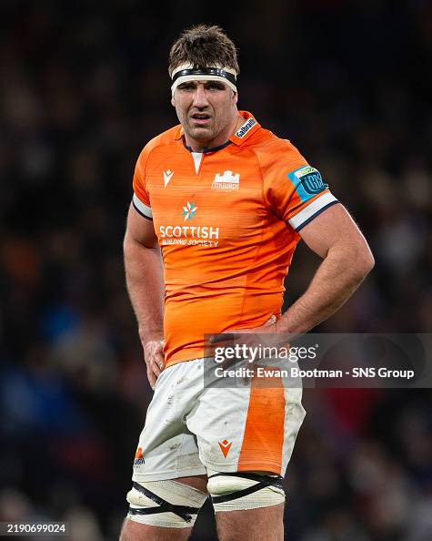 Sam Kitchen Rugby Edinburgh's Sam Skinner in action during a United Rugby Championship ...