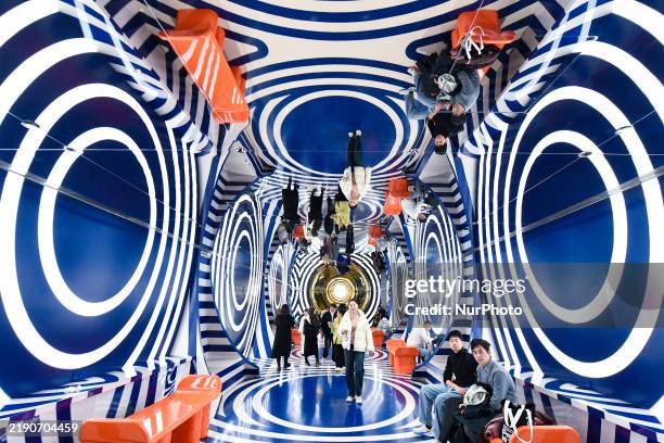 People visit luxury public toilets at a large shopping mall in Nanjing, China, on December 24, 2024.