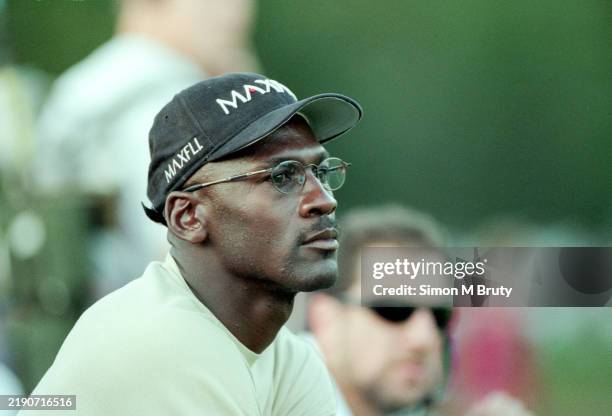 Michael Jordan, former NBA player watching the Ryder Cup at The Country Club in Brookline, Massachusetts on September 25th, 1999.