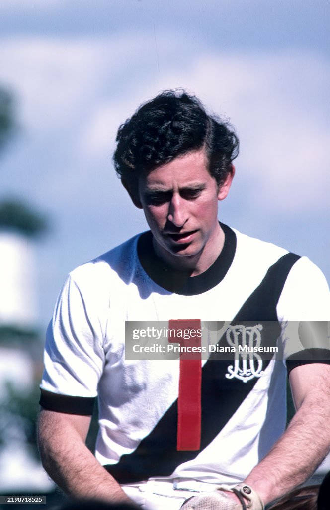 Prince Charles During A Polo Match