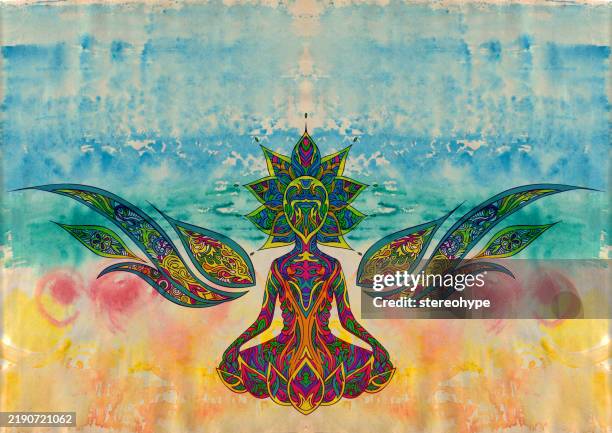 shore angel - chakra stock illustrations