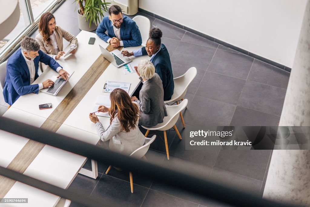 From above, the meeting room where their big ambitions are realized