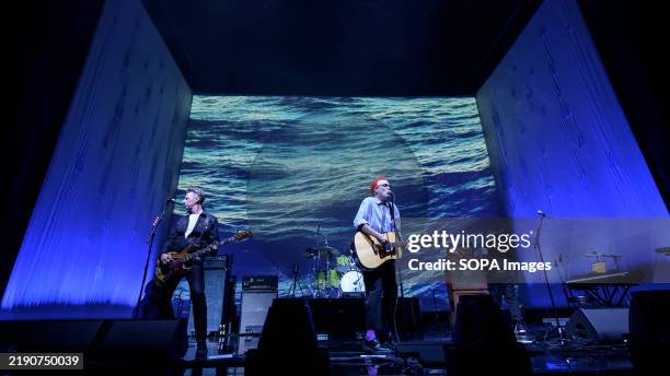 Dougie Payne, Fran Healy, Neil Primrose and Andy Dunlop perform live on stage at the OVO Hydro. Glasgow's multiple BRIT and Ivor Novello-winning...
