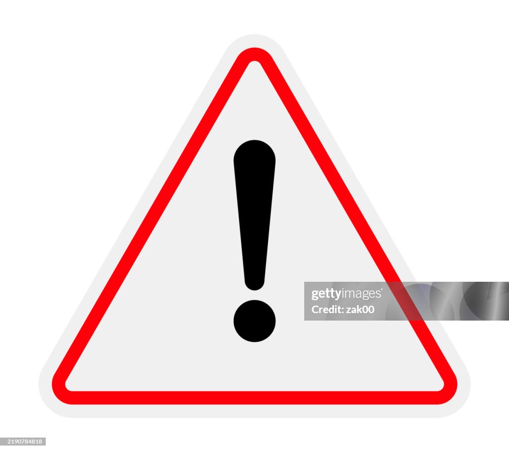 Warning Label Exclamation Warning Attention Sign With Exclamation Mark Symbol High-Res Vector ...