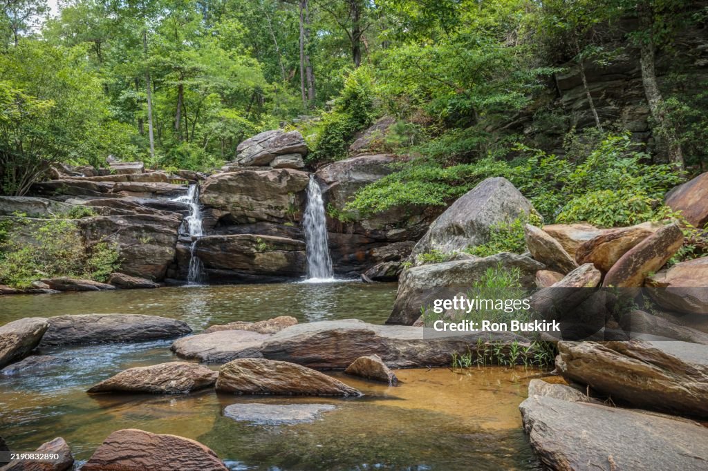 Cheaha Falls along the Chinnabee Silent Trail through Talladega National Forest near Lineville, Alabama
