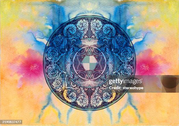 navigation mandala - mayan artifacts stock illustrations