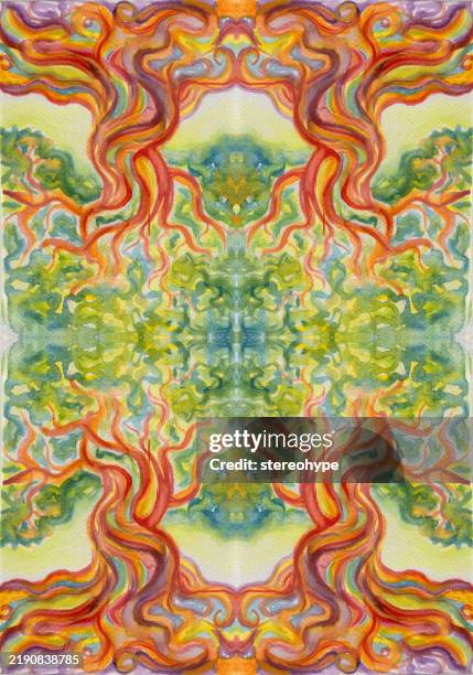tree tapestry - rainforest canopy stock illustrations