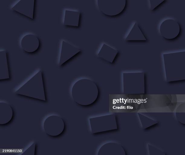 seamless neumorphism modern shapes background pattern - random rectangle pattern stock illustrations