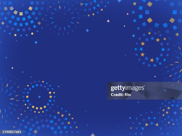 illustrations, cliparts, dessins animés et icônes de fond de fête bleu - réjouissances