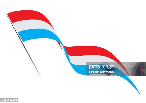 luxembourg banner flag - luxembourg flag stock illustrations