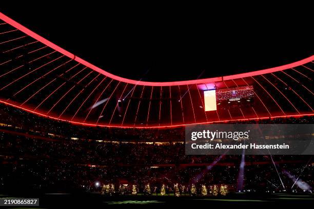 Minute of silence in the stadium due to multiple run over in a christmas market in Magdeburg during the Bundesliga match between FC Bayern München...