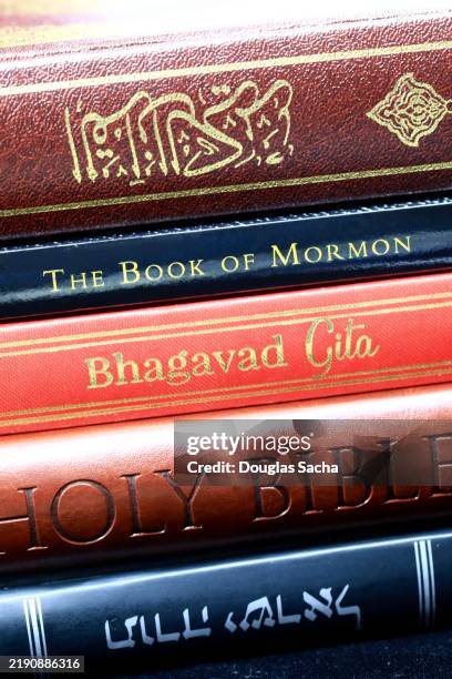 interfaith dialogue concept, religious boks - fundamentalism stock pictures, royalty-free photos & images