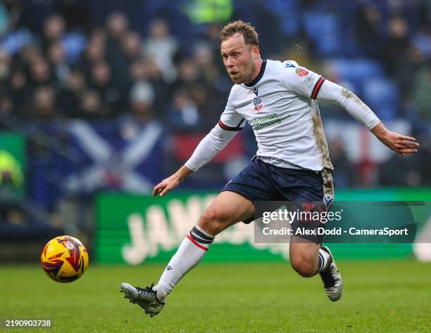 Bolton Wanderers' Scott Arfield in action during the Sky Bet League One match between Bolton Wanderers FC and Barnsley FC at University of Bolton...