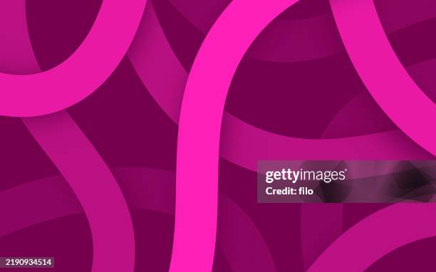modern overlap pink lines abstract motion background - magenta stock illustrations