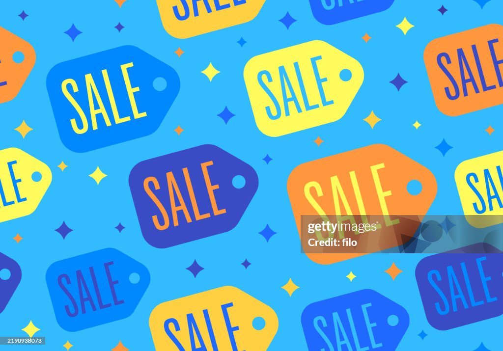 Price Pattern Background Seamless Sale Price Tag Background Pattern High-Res Vector Graphic ...