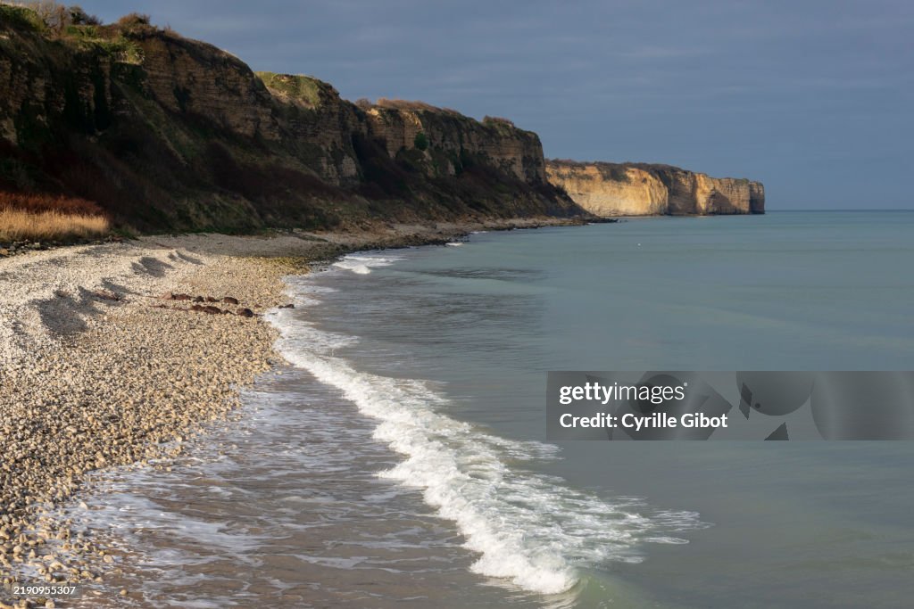 The Pointe Du Hoc at the Western end of Omaha Beach, Normandy
