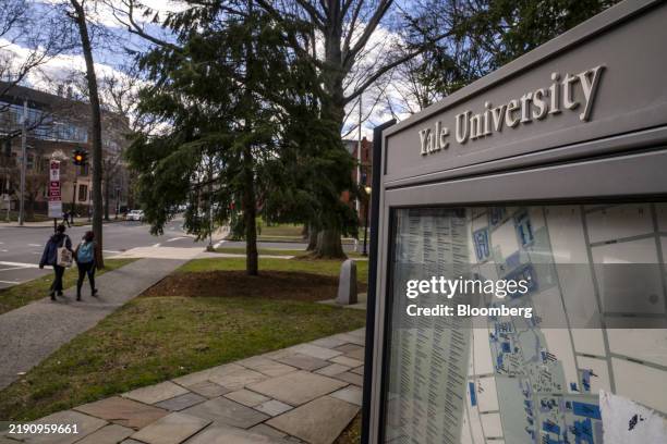 Yale University campus in New Haven, Connecticut, US, on Sunday April 7, 2024. A Bloomberg News analysis of more than 1,500 nonprofit four-year...