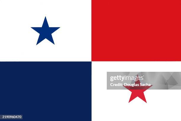 panamanian flag - republic of panama - panamá imagens e fotografias de stock