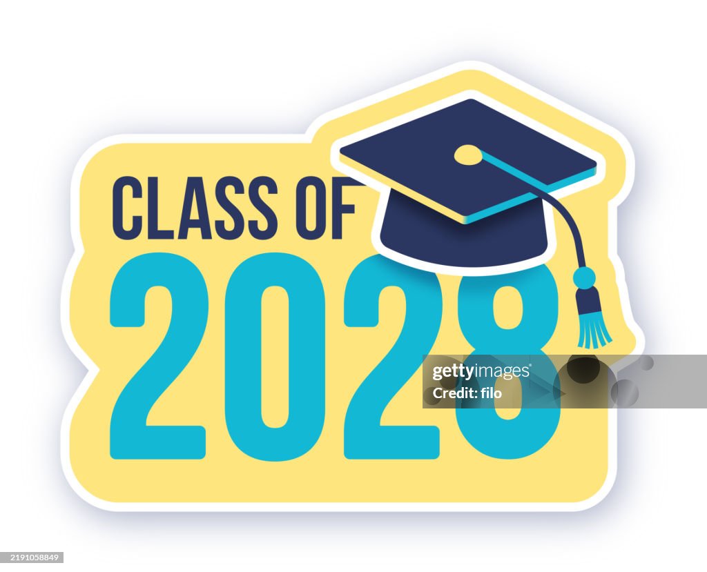 Grad 2028 Class Of 2028 Graduation Celebration High-Res Vector Graphic - Getty Images