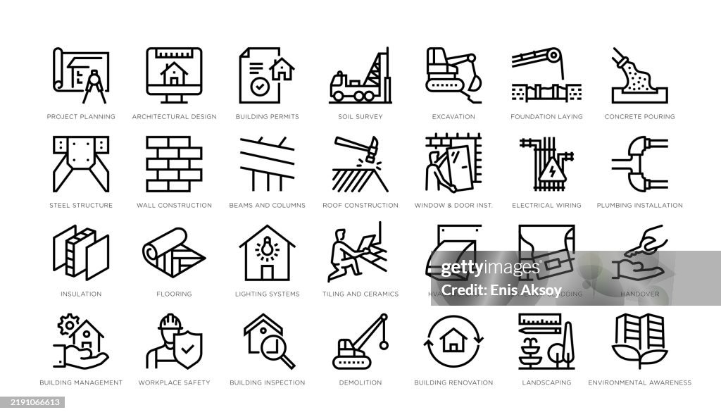 Construction Processes Icons
