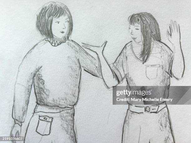 interaction between friends - jealous partner stock illustrations