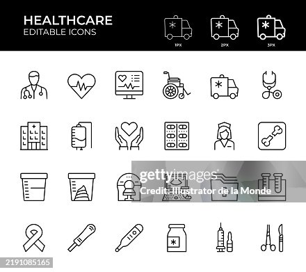 Healthcare Line Icons Healthcare Line Icons