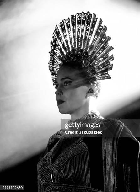German singer LaFee performs live on stage during a concert at Astra on December 22, 2024 in Berlin, Germany. The concert is part of the warrior tour.