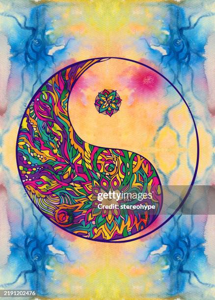plasma ying yang - love at first sight stock illustrations