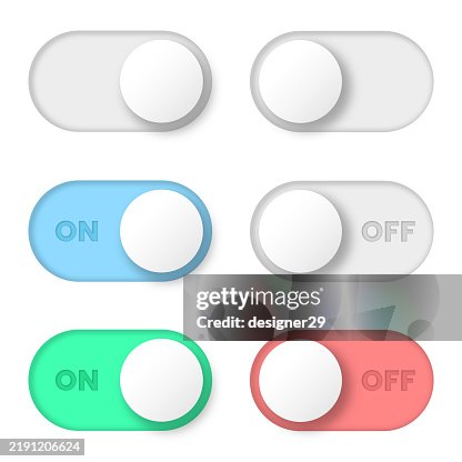 Switch Button Set Vector Design High-Res Vector Graphic - Getty Images