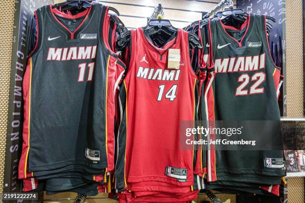 Miami, Florida, Miami International Airport, Miami Heat store souvenirs, NBA basketball team, clothing jerseys uniforms, sale display.