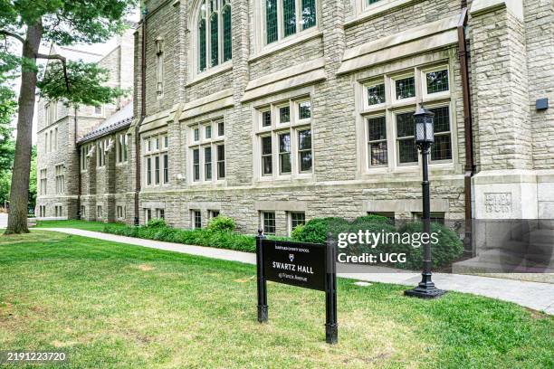 Swartz Hall, Harvard Divinity School, building exterior, Harvard University, Cambridge, Massachusetts, USA.