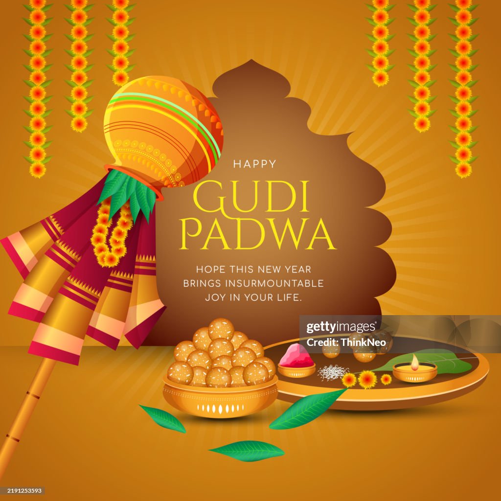Occasion gudi padwa celebration card design