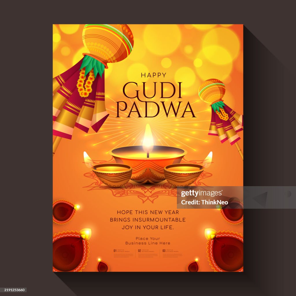 Happy Ugadi - gudi padwa poster template design