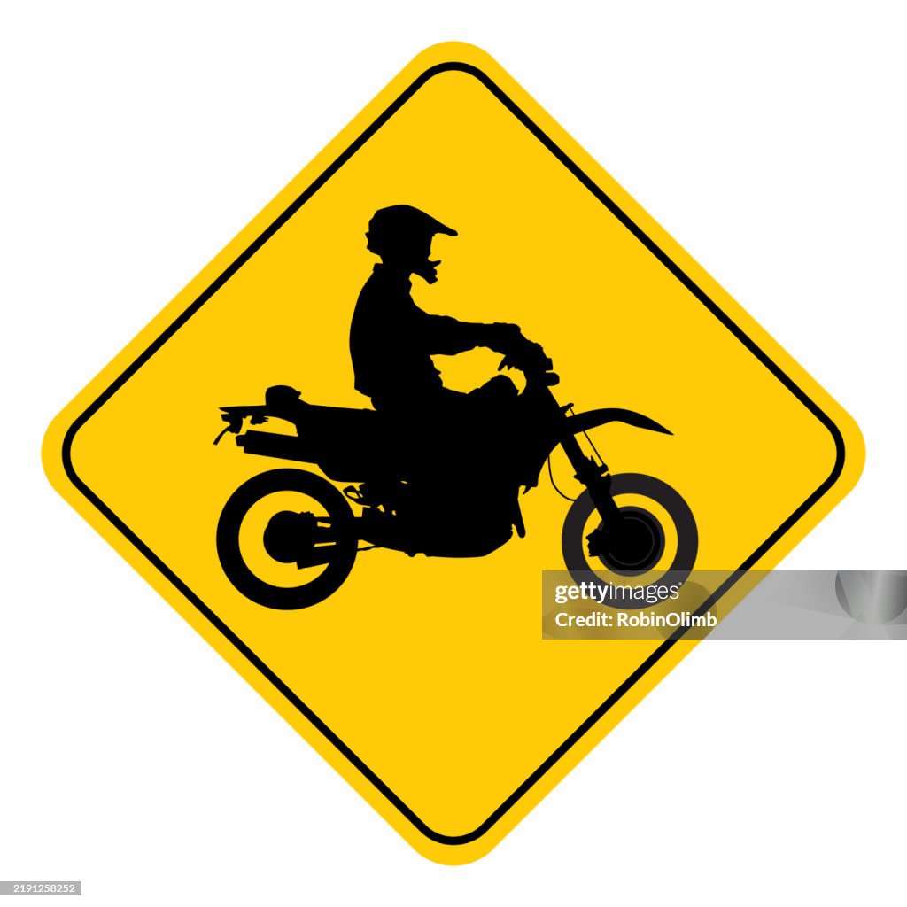 Motor Rider Sign Motorcyclist Road Sign High-Res Vector Graphic - Getty Images