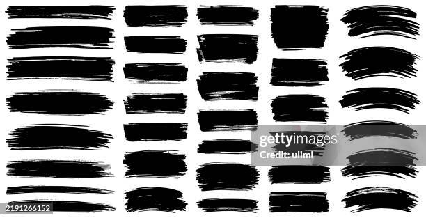 bildbanksillustrationer, clip art samt tecknat material och ikoner med paint brush strokes - målarpensel