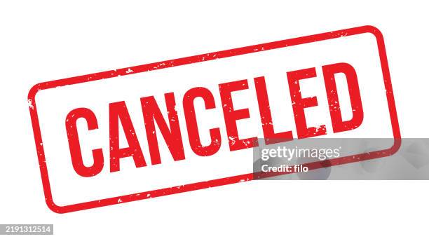 ilustrações de stock, clip art, desenhos animados e ícones de canceled red ink stamp - cancelamento