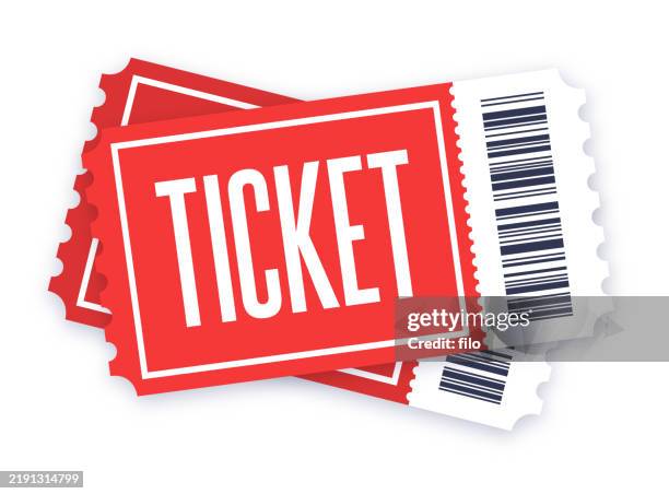 bildbanksillustrationer, clip art samt tecknat material och ikoner med event tickets red admission entry event design - biljett