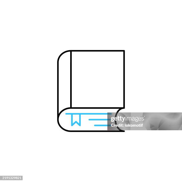 book two color line icon with editable stroke. the icon is suitable for web design, mobile apps, ui, ux, and gui design. - guidebook stock illustrations