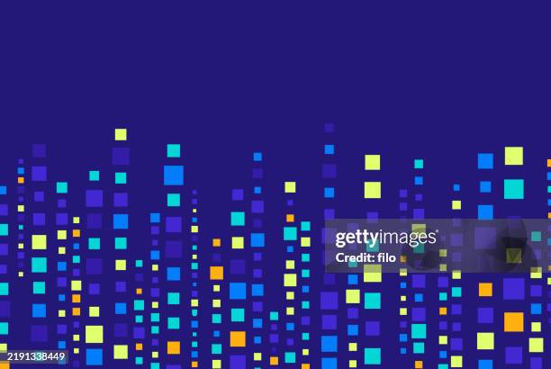 modern dot abstract city background design - dna test stock illustrations