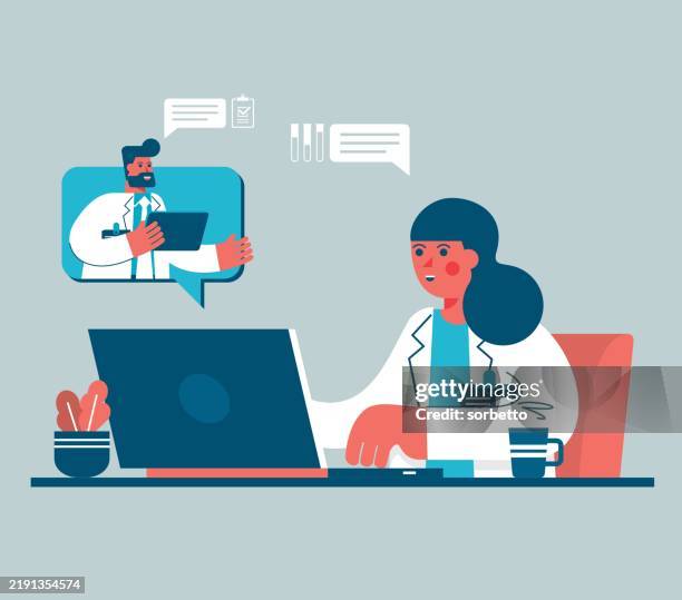 medical and healthcare - meeting - online - ambulance stock illustrations